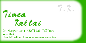 timea kallai business card